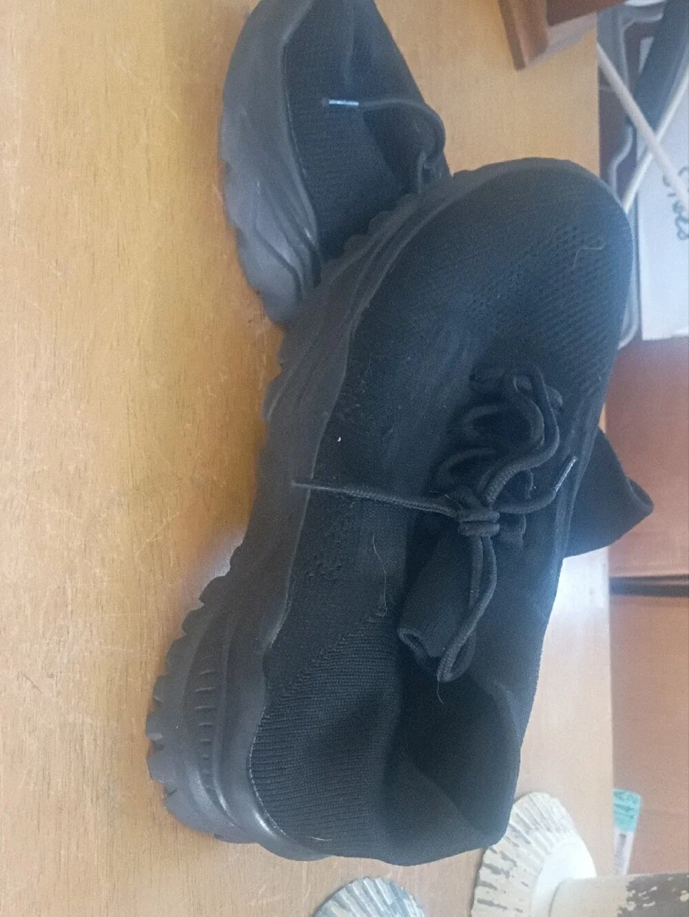 Men's Black Athletic Slip-On Sneakers